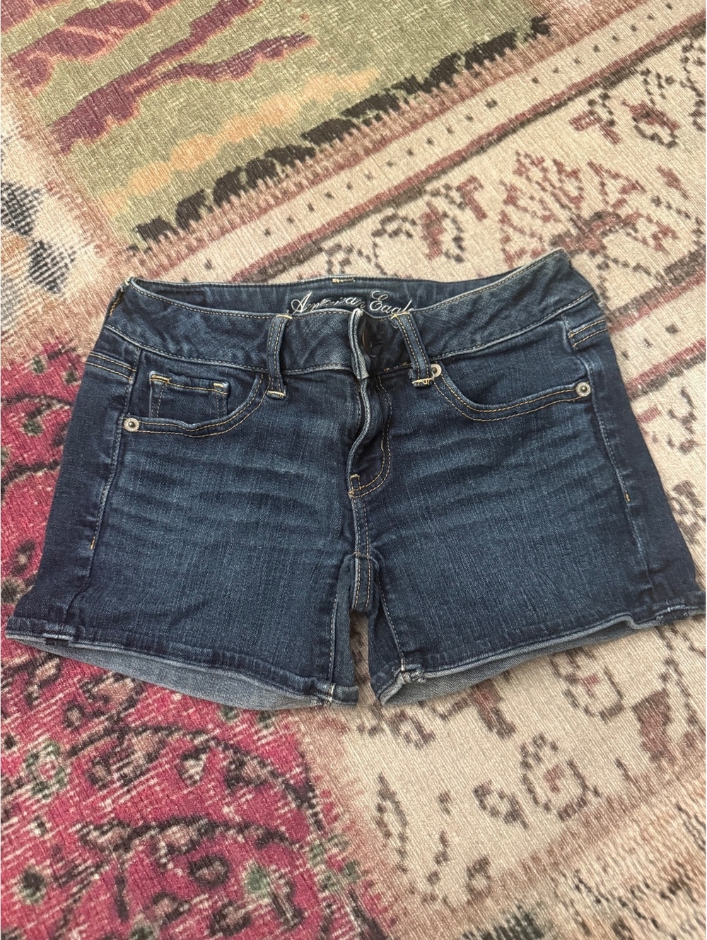 American eagle y2k shorts women size 10 dark wash